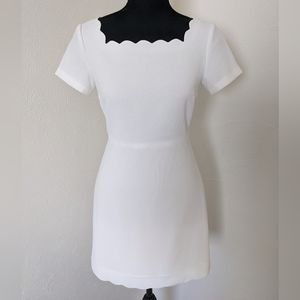 Club Monaco Scalloped Mini Dress
